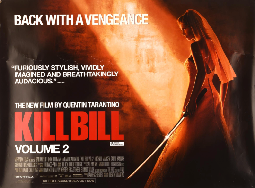 Kill Bill, Bride Edition, UK Quad, 2003 (SOLD)